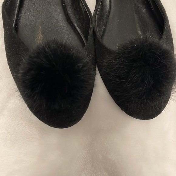 Michael Kors Suede Flats W/ Fur Pompoms - Picture 2 of 5